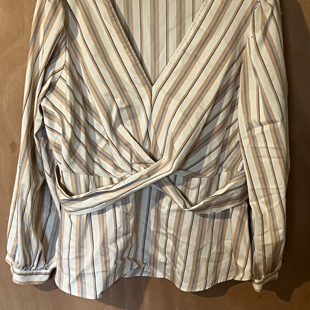 Striped V-Neck Blouse